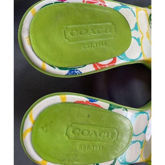 Coach Multicolor Slide Heels - Picture 6 of 10